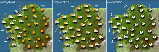 Mapas con la previsi&oacute;n meteorol&oacute;gica. METEOGALICIA