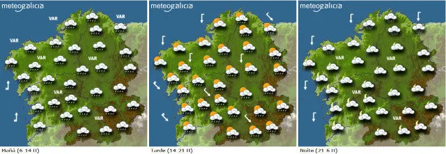 Tiempo para este s&aacute;bado en Galicia.METEOGALICIA
