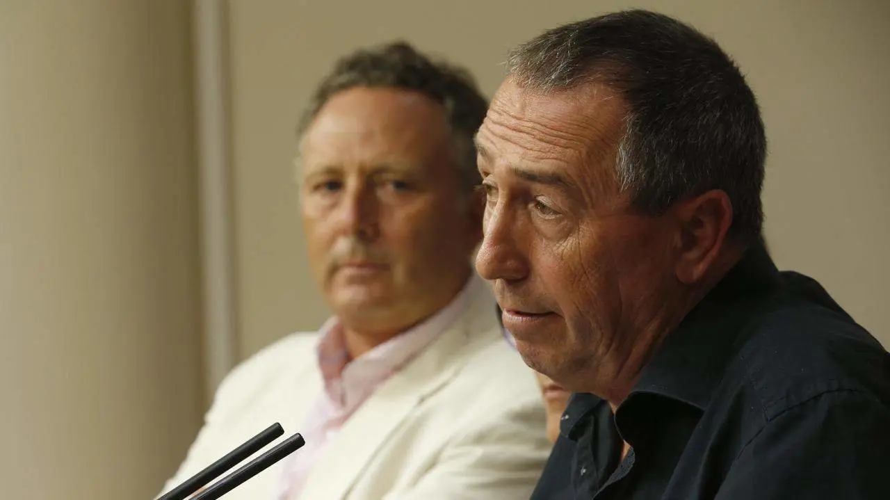 O portavoz no Congreso de Compromís, Joan Baldoví, en rolda de prensa. AEP