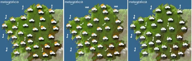 Mapas con la previsi&oacute;n. METEOGALICIA