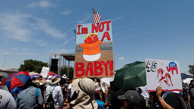 Protestas contra Trump en El Paso. LARRY W. SMITH