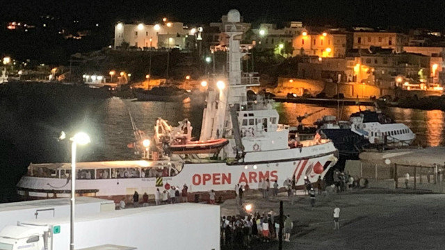 El Open Arms, a su llegada a Lampedusa. EFE