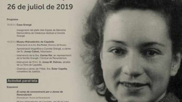 Cartel de un homenaje a Conxita Grangé. GOVERN