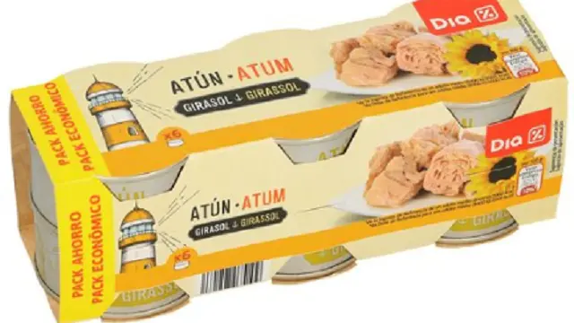 Envase do produto afectado. DIA