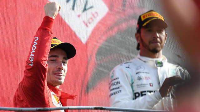 Leclerc celebra la victoria. EFE