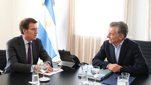 Feijóo con Mauricio Macri en Buenos Aires. PRESIDENCIA ARGENTINA