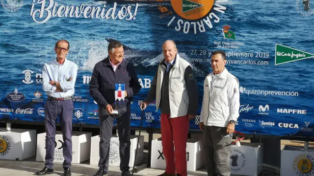 El rey emérito, en Sanxenxo. CEDIDA