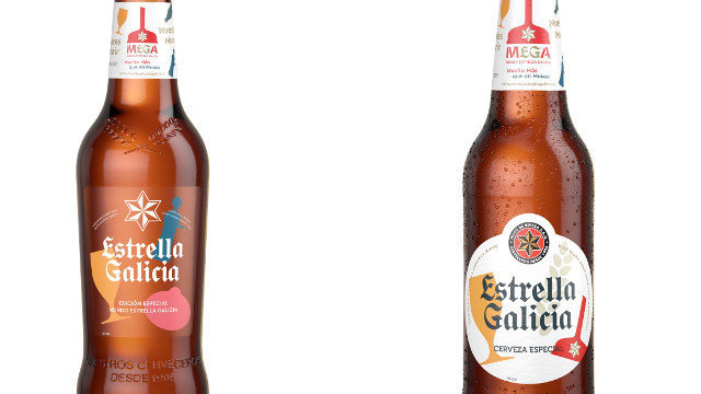 As dúas novas botellas de Estrella Galicia. HIJOS DE RIVERA