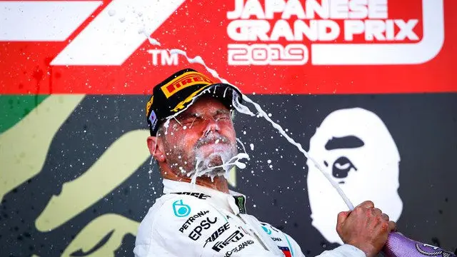 Bottas celebra la victoria. EFE