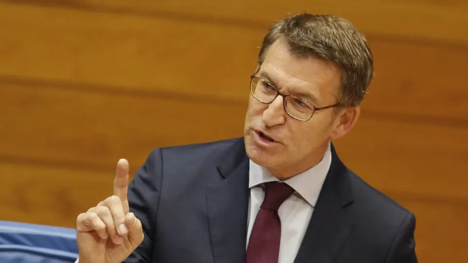 El presidente de la Xunta, Alberto Núñez Feijóo, en el Parlamento de Galicia. LAVANDEIRA JR. (EFE)