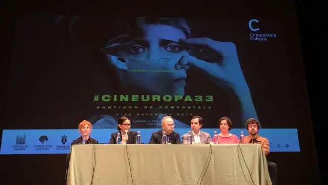 Presentaci&oacute;n do programa de Cineuropa, este xoves en Santiago. TWITTER-