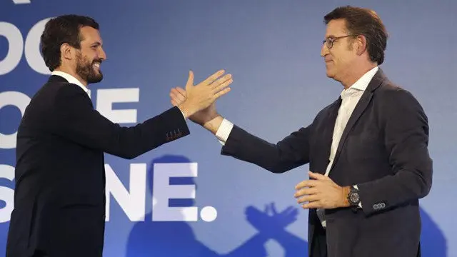 Casado y Feijóo, en Lalín. LAVANDEIRA JR