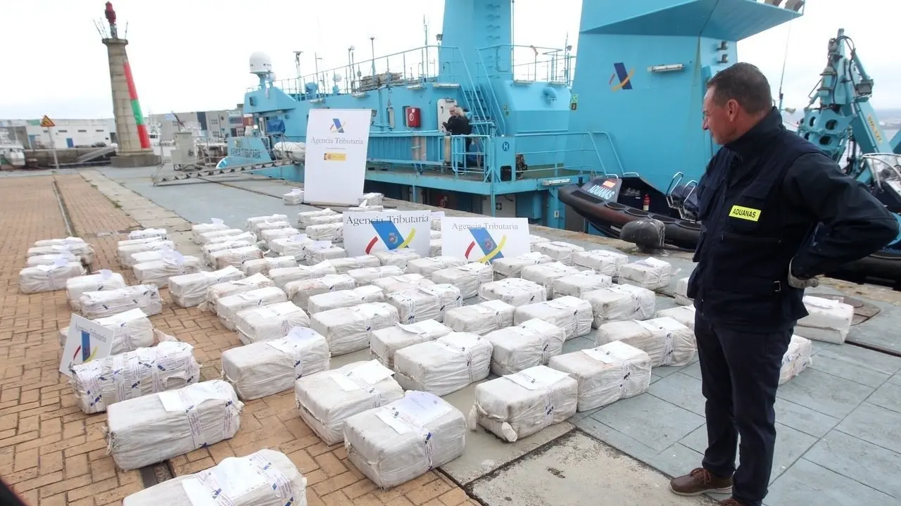 Fardos de droga incautados. ADP