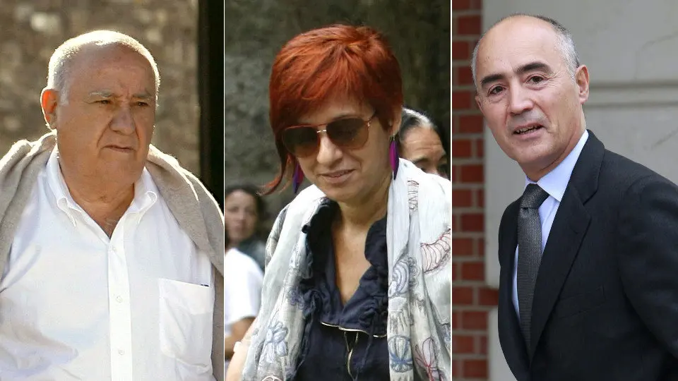 Amancio Ortega, Sandra Ortega y Rafael del Pino. ARCHIVO