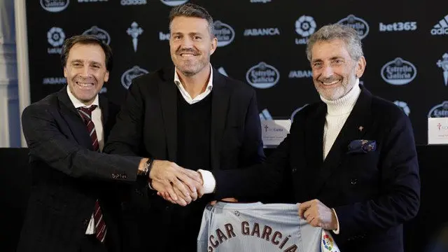 Felipe Miñambres, Óscar García y Mouriño. SALVADOR SAS