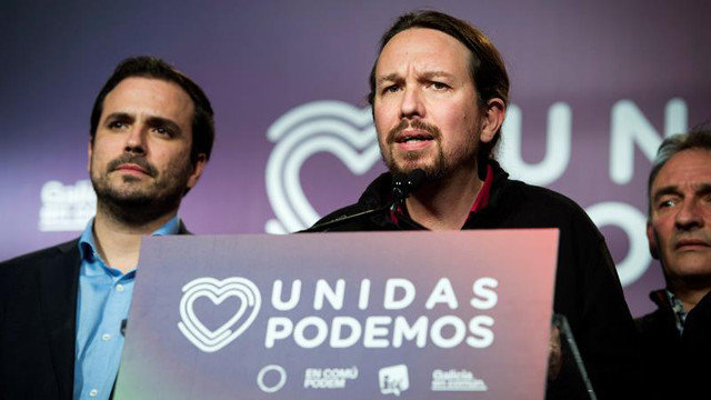 Pablo Iglesias y Alberto Garzón. LUCA PIERGIOVANNI