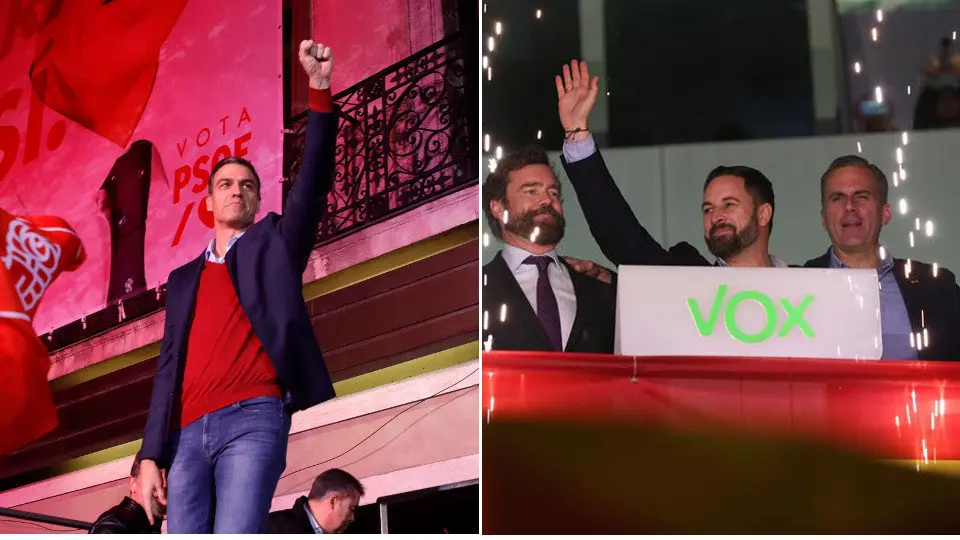 Pedro Sánchez y Santiago Abascal. EFE