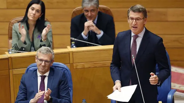 Feijóo, en el pleno del Parlamento. LAVANDEIRA JR