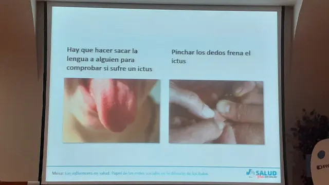 Algúns dos bulos sobre prevención de ictus mencionados no simposio. TWITTER