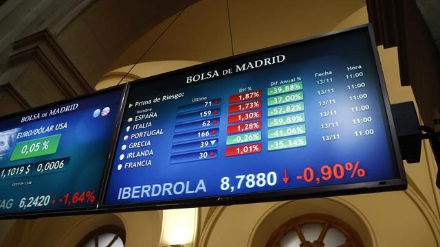 A Bolsa, en Madrid.EFE
