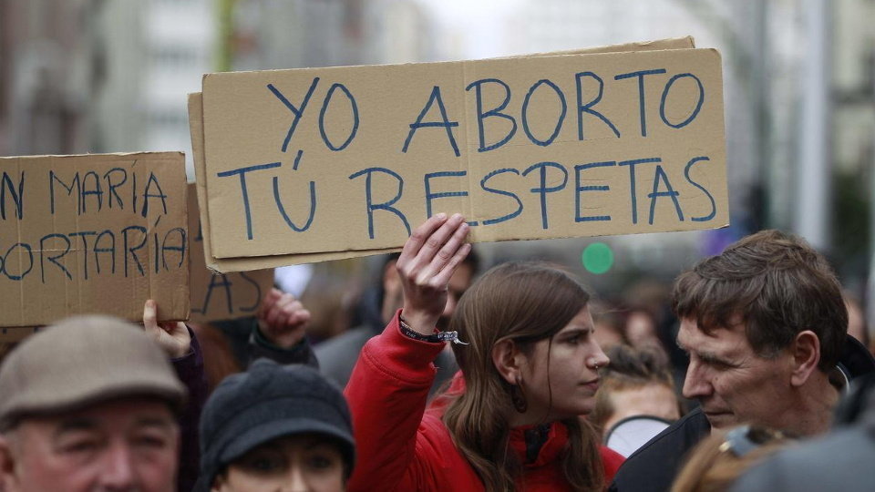 Manifestación en favor del aborto. AEP