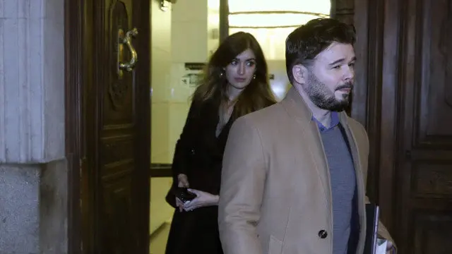 Rufián, tras la reunión del jueves entre ERC y PSOE. EFE