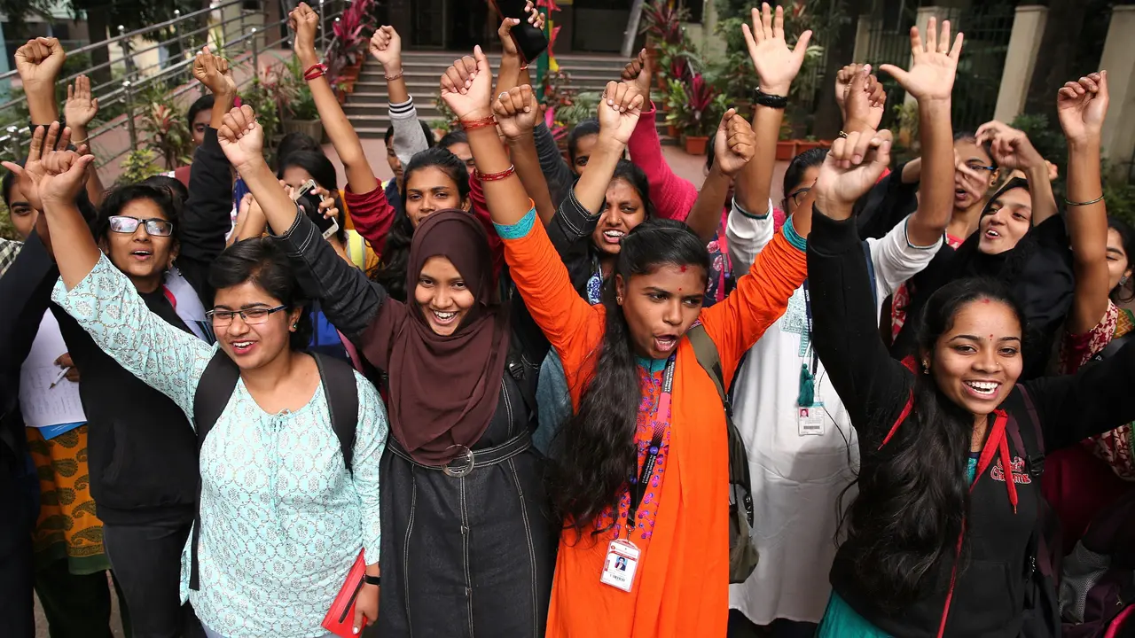 Manifestación por el asesinato de la joven en la India. REUTERS