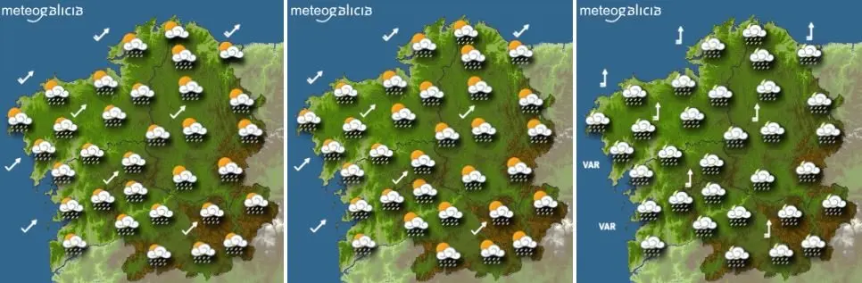 Predici&oacute;n do tempo para este domingo. METEOGALICIA