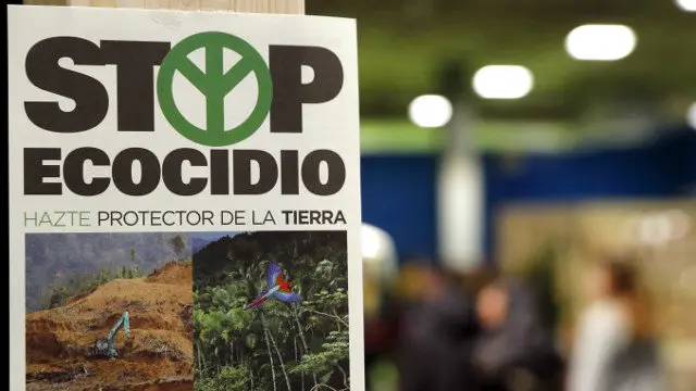 O emprego do termo ecocidio foi moi frecuente durante o Cume do Clima. EFE
