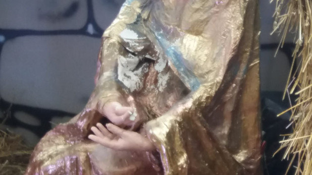 La figura del Niño Jesús volvió a ser secuestrada. TWITTER (@gonzalojacome)
