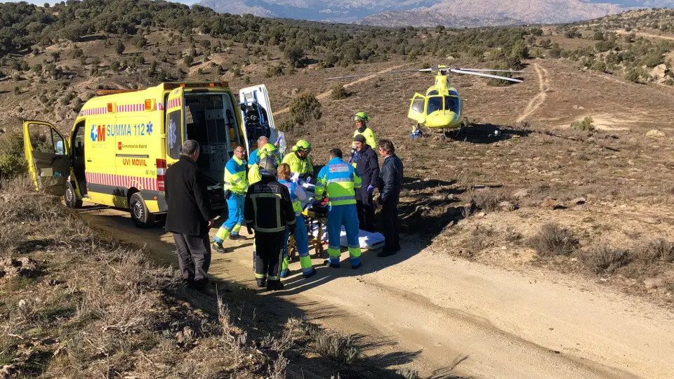 Intervención de los efectivos de emergencias en Colmenar Viejo.@112cmadrid