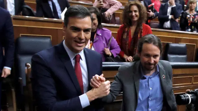 Sánchez e Iglesias. EFE