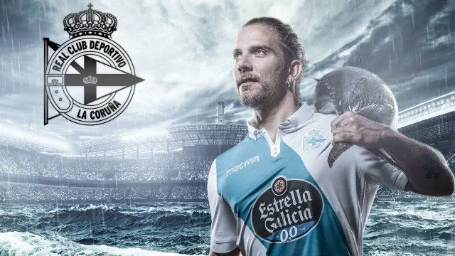 Imagen con la que el Deportivo homenajea a Diego, que ejerció de modelo publicitario del club. EP