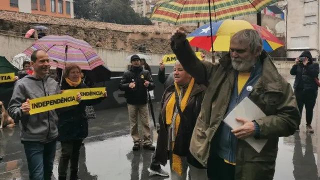 Neus Bramona e Artur Junqueras, en Manresa. ERC