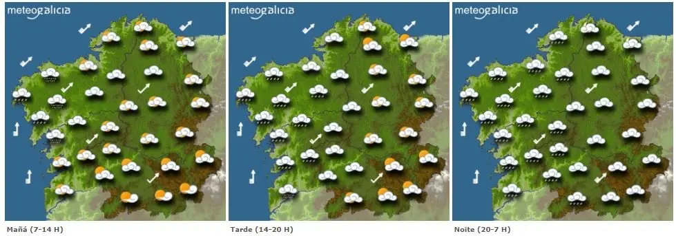Previsi&oacute;n para este luns. METEOGALICIA