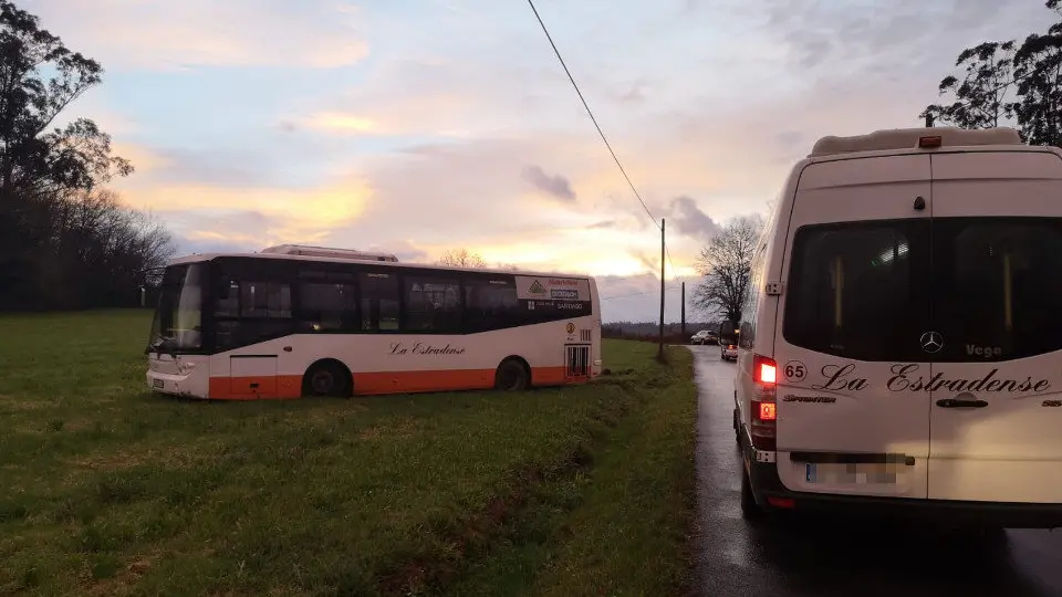 O autobús accidentado. DP
