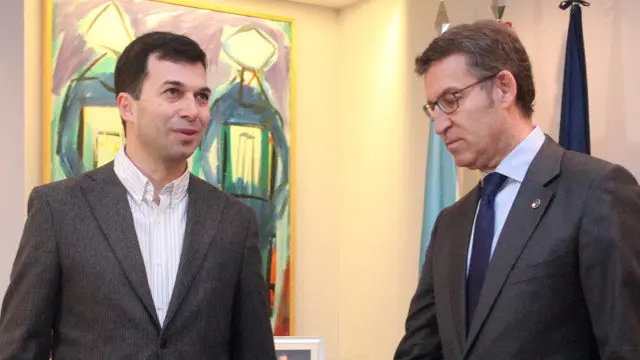 Alberto Núñez Feijóo, se reúne con el secretario xeral del PSdeG-PSOE, Gonzalo Caballero