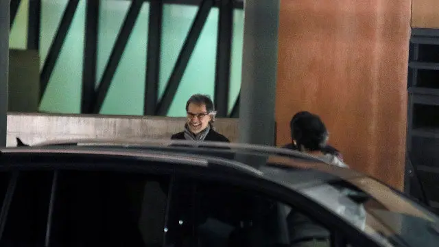 Jordi Cuixart, tras salir este jueves de la cárcel de Lledoners. EFE