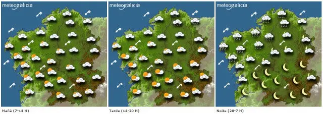 Previsi&oacute;n para este xoves. METEOGALICIA