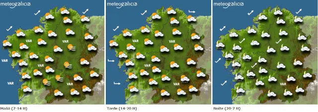 Previsi&oacute;n do tempo para este s&aacute;bado.METEOGALICIA