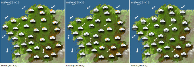 Previsión de el tiempo para este domingo en Galicia.METEOGALICIA