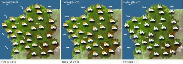 Previsi&oacute;n del tiempo para este jueves.METEOGALICIA