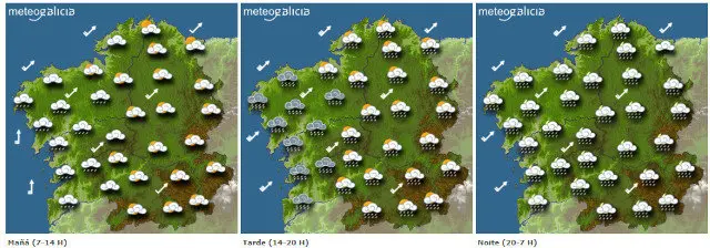 Previsi&oacute;n para este venres. METEOGALICIA