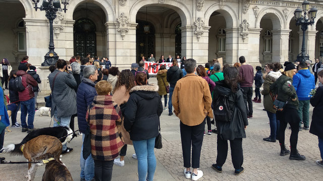 Manifestación contra a caza na Coruña. EP