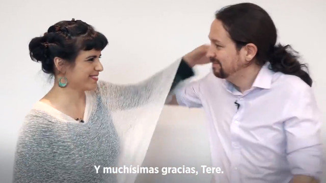 Teresa Rodríguez y Pablo Iglesias. TWITTER