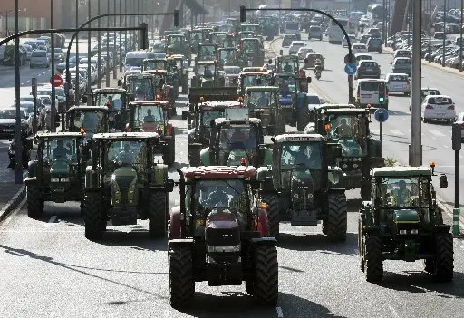 Tractorada en Valencia. EFE