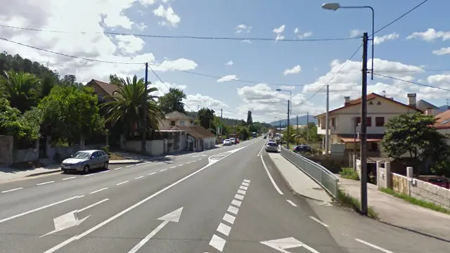 Tramo de la N-550 a su paso por Mos. GSV