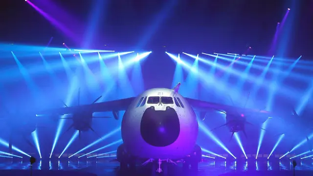 El avión de transporte militar de Airbus A400M. EFE