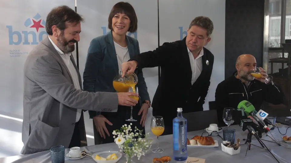 Almorzo informativo do BNG en Pontevedra. DAVID FREIRE