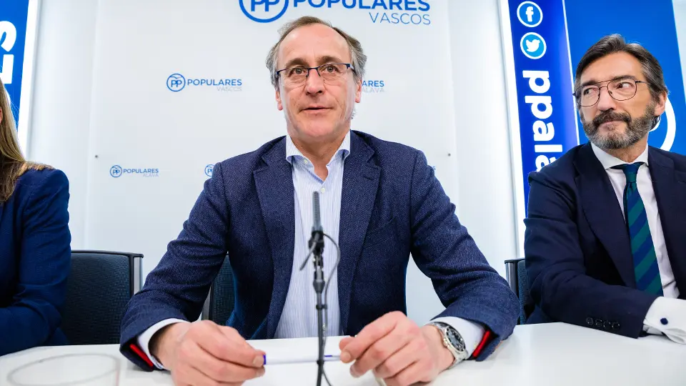 Alfonso Alonso, en la reunión de la junta directiva del PP vasco. EUROPA PRESS